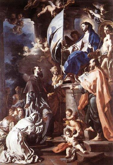 Francesco Solimena St Bonaventura Receiving the Banner of St Sepulchre from the Madonna